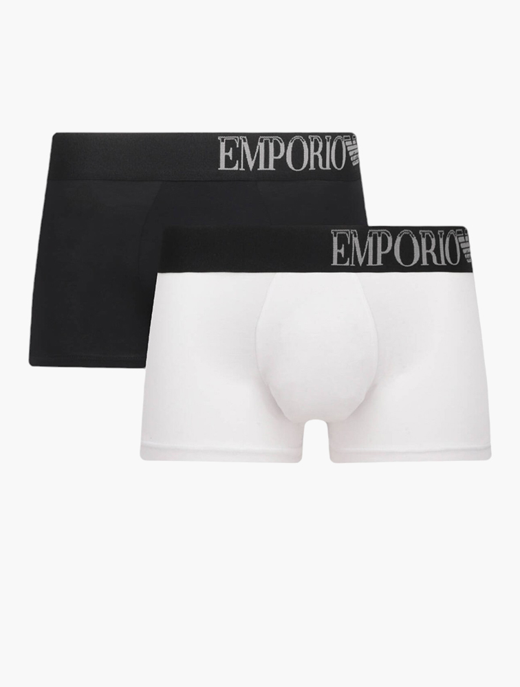 MyRunway | Shop EMPORIO ARMANI 2 Pack Black & White Soft Touch Eco